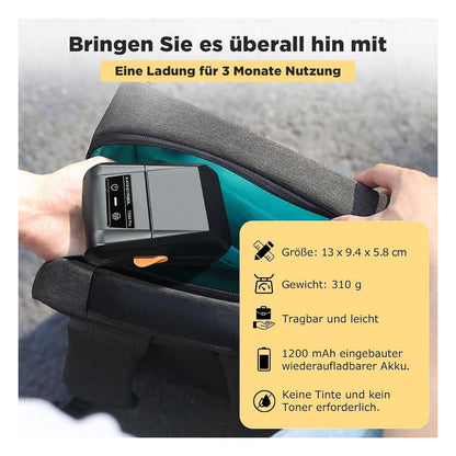 Imprimanta de etichete SUPVAN T50M Pro cu Bluetooth si etichete late rezistente la apa