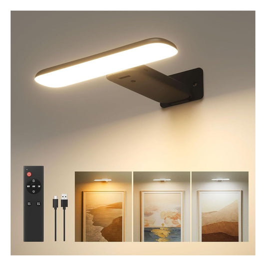 Lampa LED wireless pentru tablouri FULEN, 1 bucata, neagra