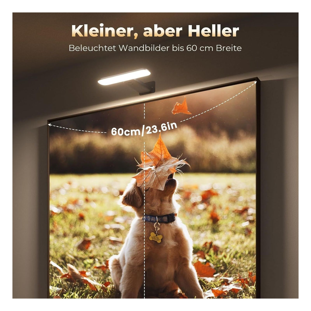 Lampa LED wireless pentru tablouri FULEN, 1 bucata, neagra