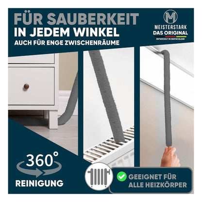 Perie flexibila M Meisterstark pentru curatarea caloriferelor, 115 cm, gri