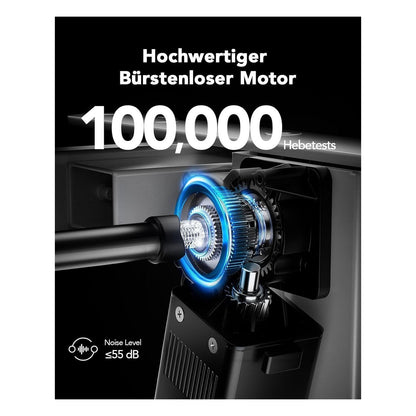 Birou electric reglabil pe inaltime HUANUO, 120 x 80 cm, alb