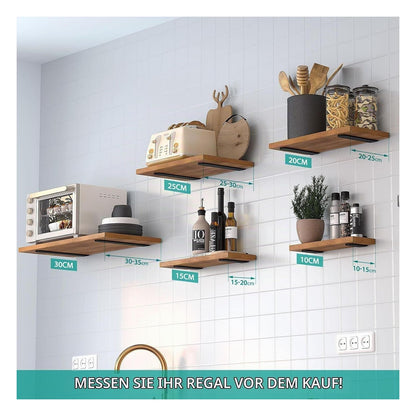 Console de raft WELDUN pentru montaj pe perete, 15 cm, set 2 bucati, negre