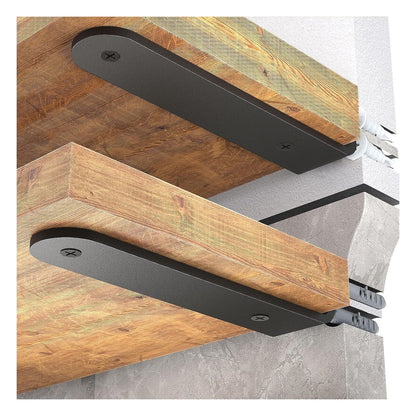 Console pentru raft WELDUN, 15 cm, set 4 bucati, negre