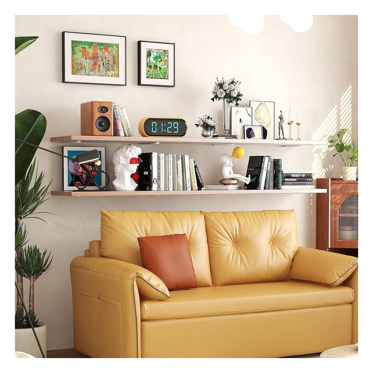 Console pentru raft WELDUN, 10 cm, set 6 bucati, albe