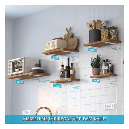 Console pentru raft WELDUN, 10 cm, set 6 bucati, albe