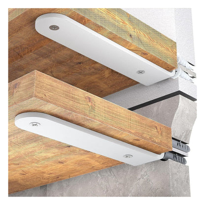 Console pentru raft WELDUN, 20 cm, set 4 bucati, albe