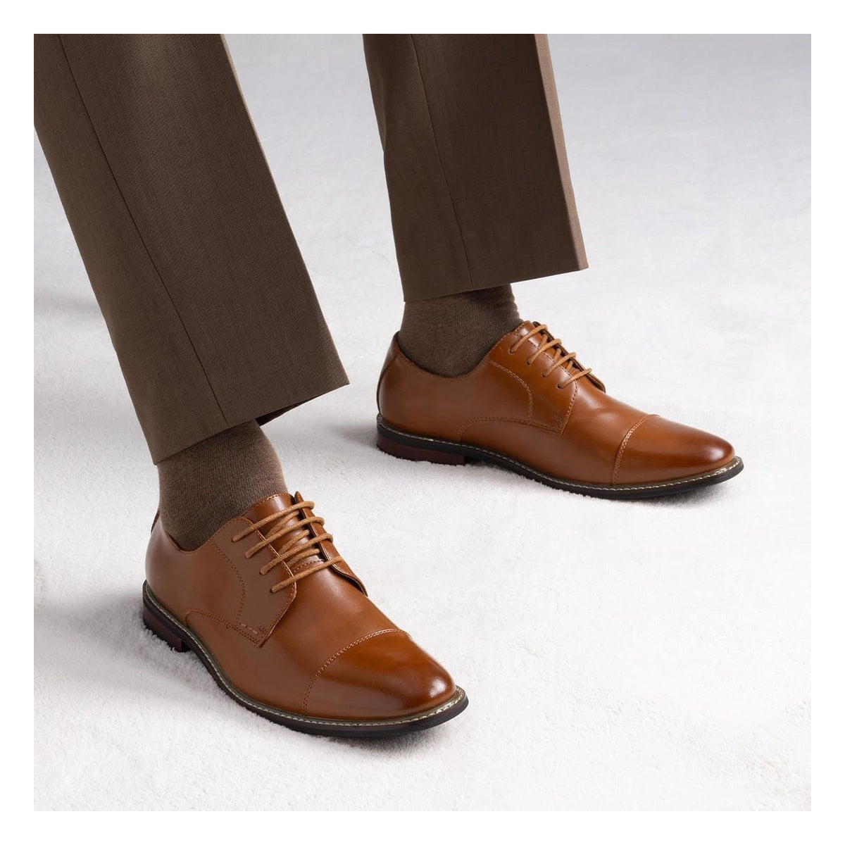 Pantofi Oxford cu siret Bruno Marc, marimea 43 UK, maro
