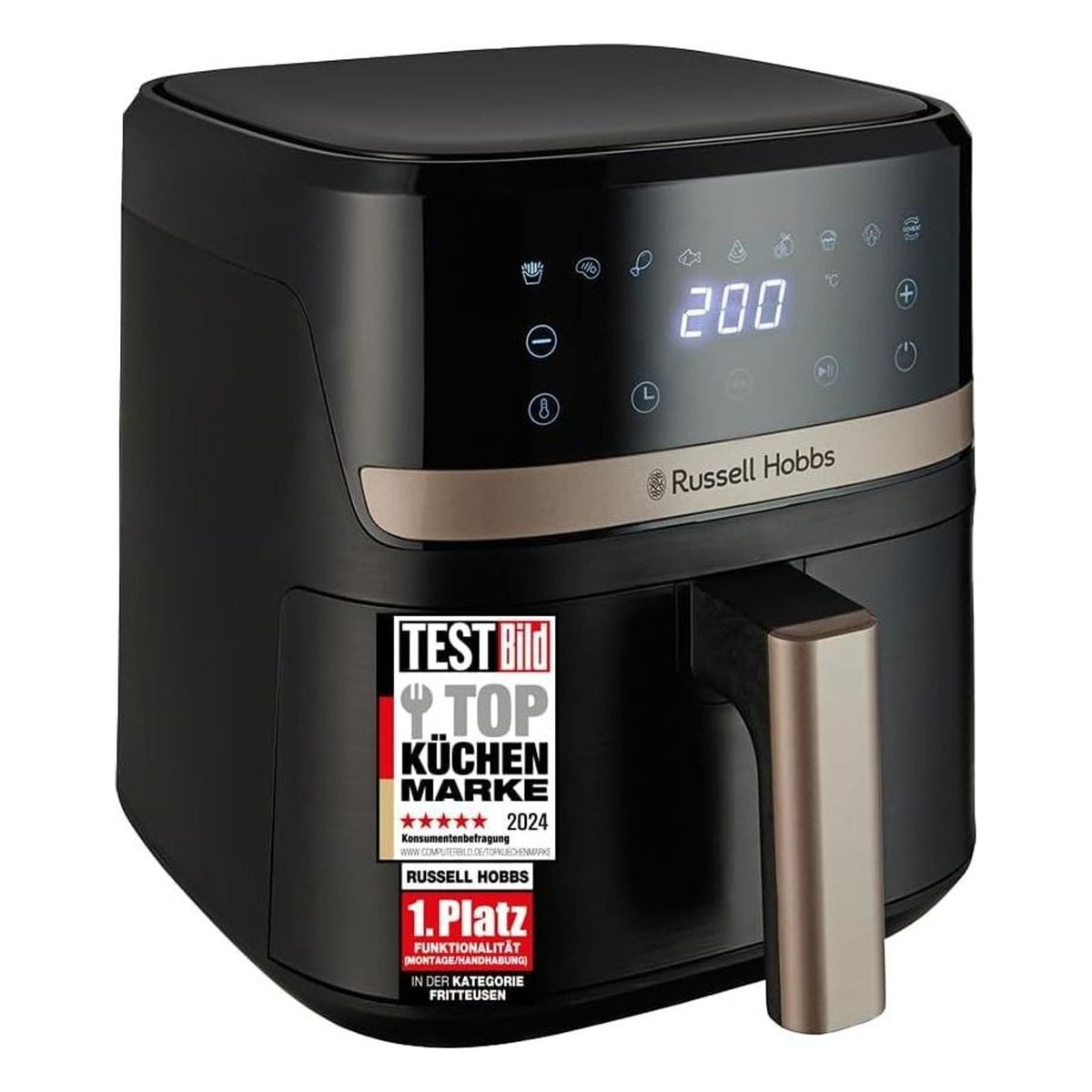 Friteuza cu aer cald Russell Hobbs Satisfry Rapid Air, 4,3 L, neagra