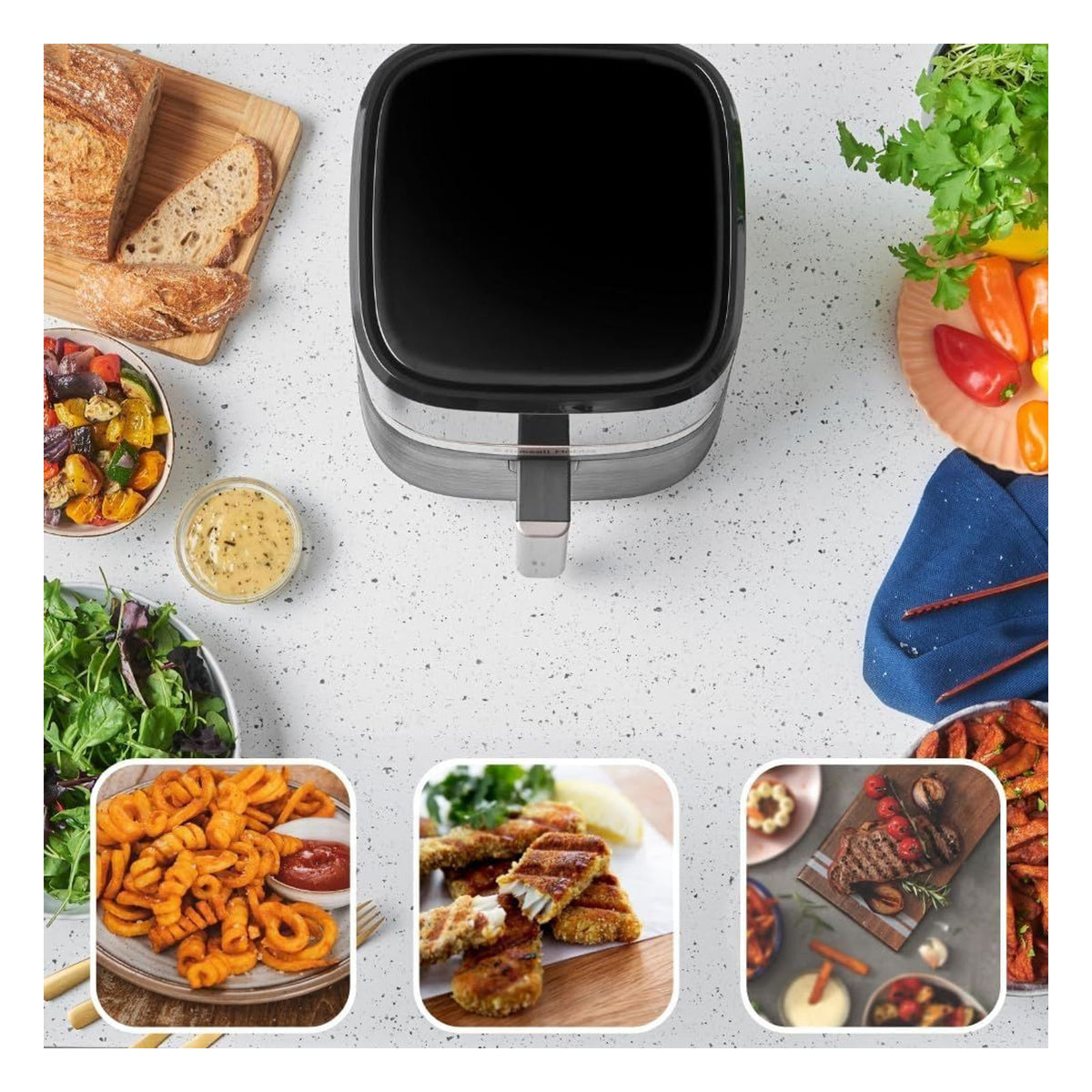 Friteuza cu aer cald Russell Hobbs Satisfry Rapid Air, 4,3 L, neagra