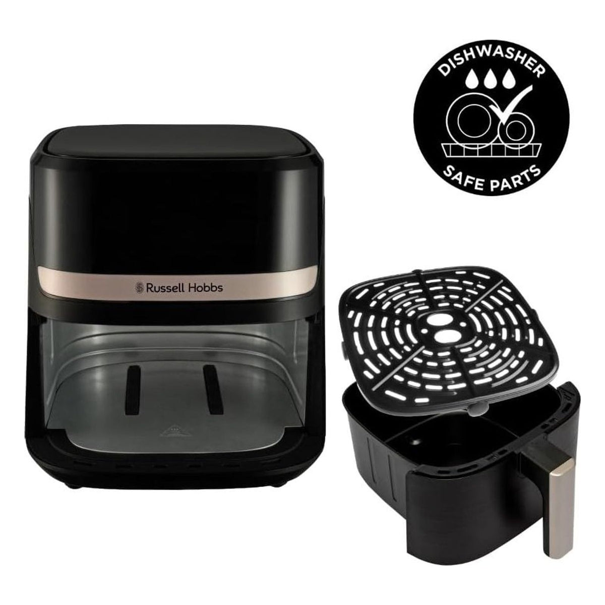 Friteuza cu aer cald Russell Hobbs Satisfry Rapid Air, 4,3 L, neagra