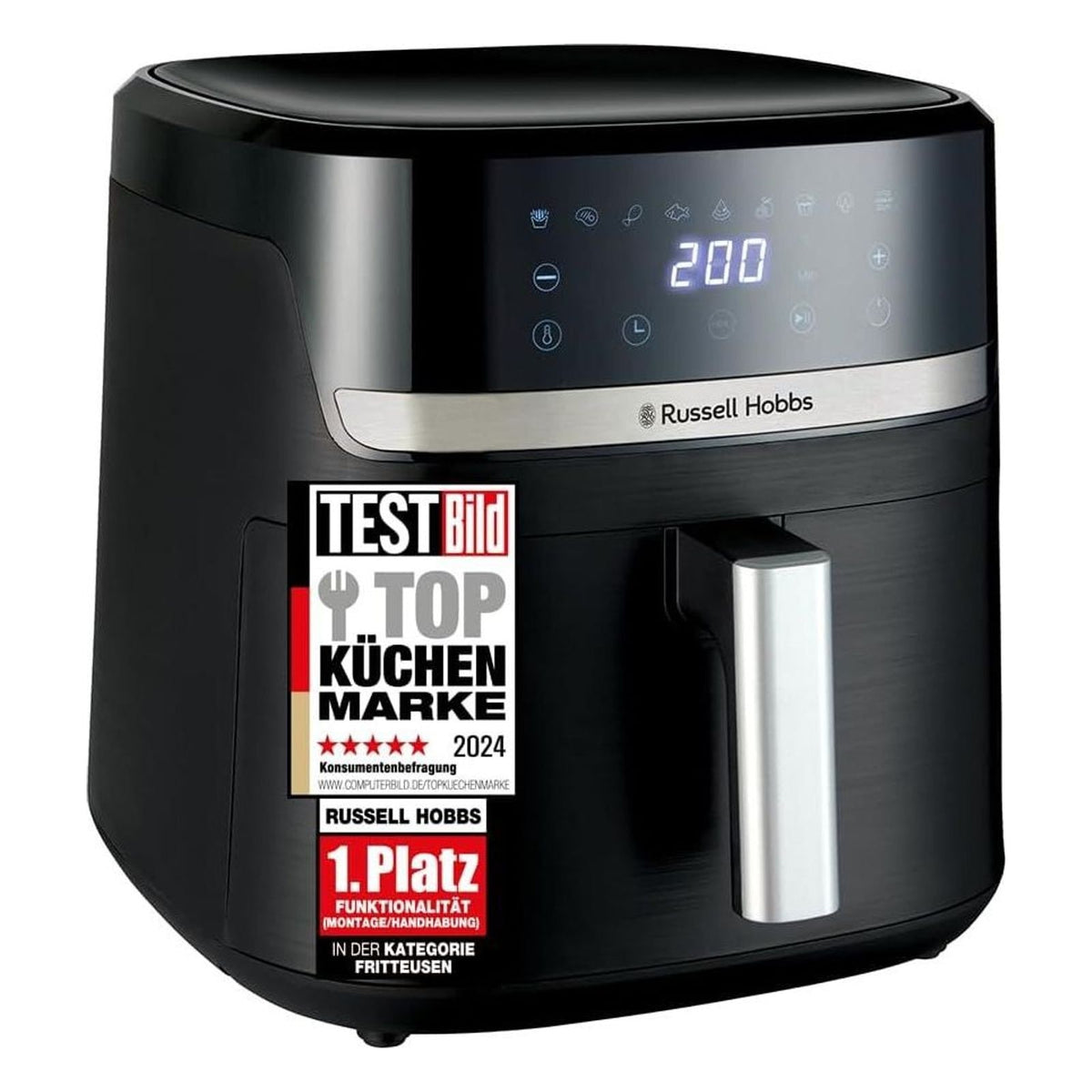 Friteuza cu aer cald XXL Russell Hobbs Satisfry, 8.3 L, 9 programe, neagra