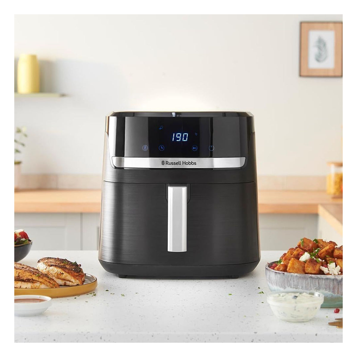 Friteuza cu aer cald XXL Russell Hobbs Satisfry, 8.3 L, 9 programe, neagra