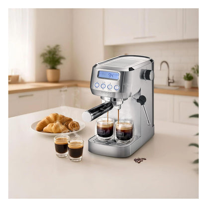 [RESIGILAT] Espressor Caso EspressoGourmet Crema cu portafiltru din inox, pompa ULKA 20 bari, spumare lapte, cafea macinata si paduri ESE