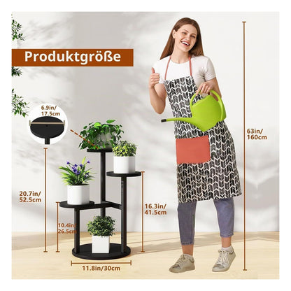 [RESIGILAT] Suport pentru plante IBUYKE cu 4 etaje, negru