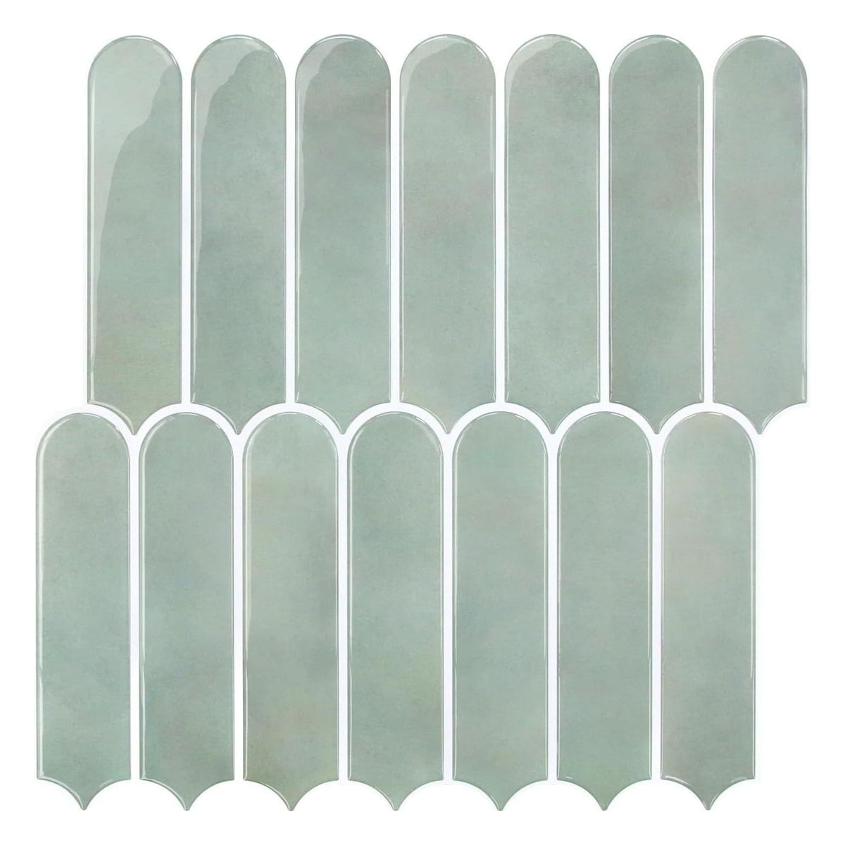 Placii autoadezive 3D Commomy din vinil, verde lime, set 10 bucati