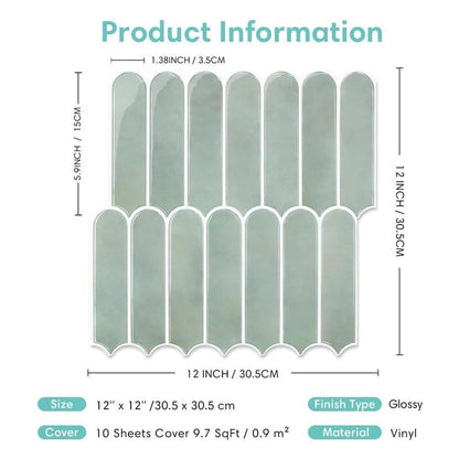 Placii autoadezive 3D Commomy din vinil, verde lime, set 10 bucati