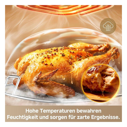 Friteuza cu aer cald dreame Tasti 5 in 1 portabila, recipiente din sticla 2,5 L si 4,5 L