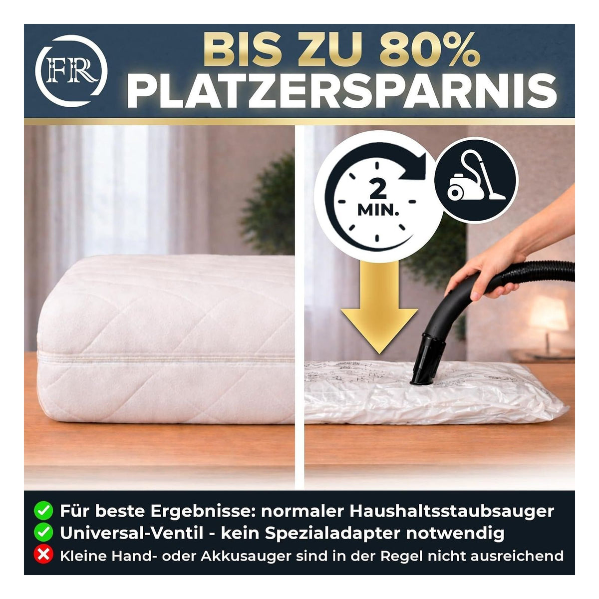 Sac de vid FR FiRiO pentru saltele de pana la 200 x 100 cm, marimea S