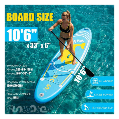 Placa SUP gonflabila FunWater pentru 2 persoane, PVC dublu strat, marimea Select Size Name