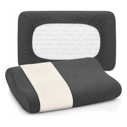Set 2 fete de perna ergonomica Dreamzie, 40-50 x 60-75 cm, Charcoal