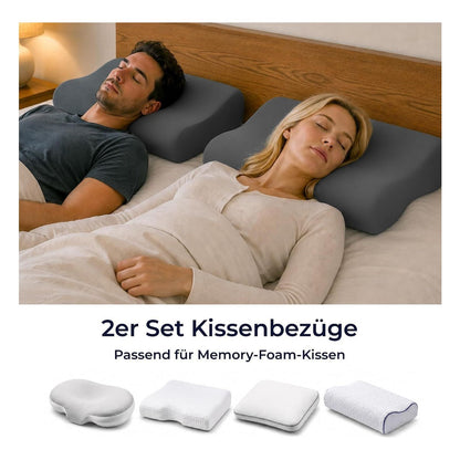 Set 2 fete de perna ergonomica Dreamzie, 40-50 x 60-75 cm, Charcoal