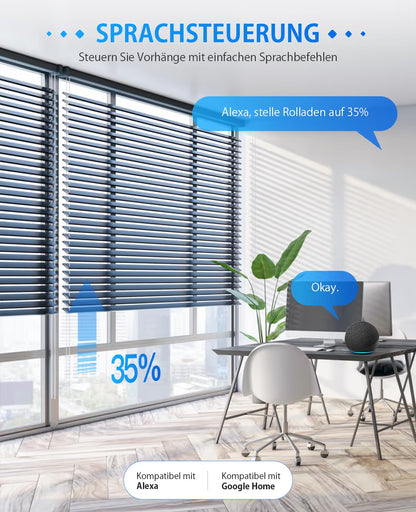 Allevoi WiFi Shutter Switch Smart – Intrerupator rulouri cu functie procentuala, Alexa Google Home