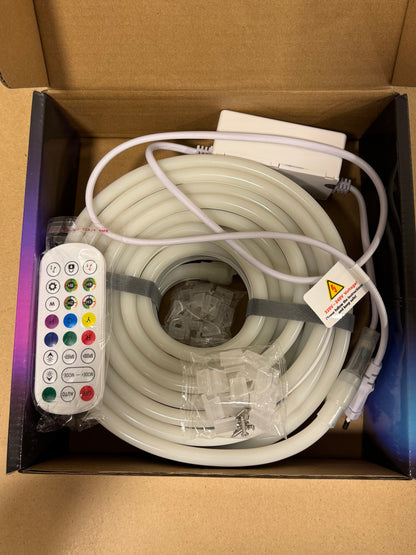 Bagzy 20M Banda LED Neon RGB 220V, IP65, cu Aplicatie si telecomanda