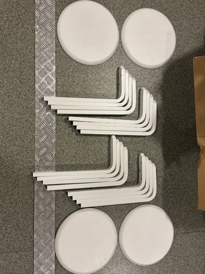 Set 4 scaune dining IBUYKE, din lemn, suprapozabile, cu talpa antiderapanta, ideale pentru bucatarie, sala mese sau pub, alb, model RF-717-4