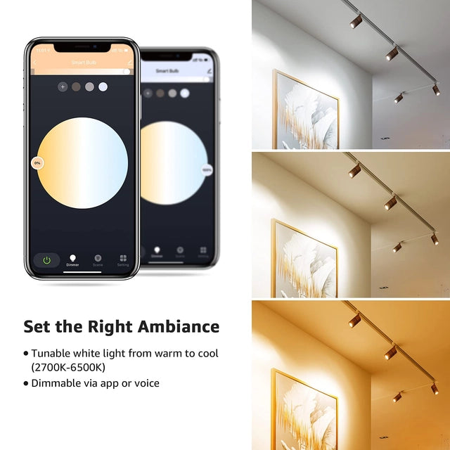 Set 4 Becuri Smart GU10 Lepro – WiFi LED, 4.5W, Alexa, Google, Alb Cald – Alb Rece, Dimabile