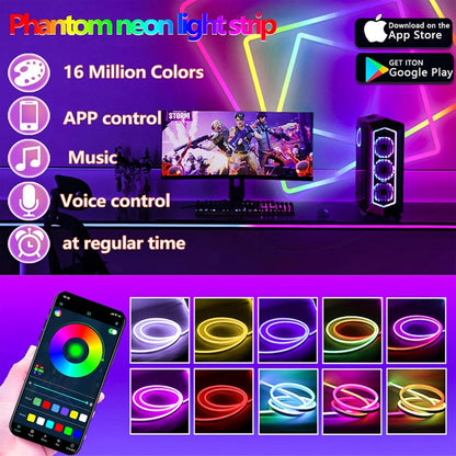 Banda Led Neon Adresabila RGB+IC flexibila, 24V, IP67