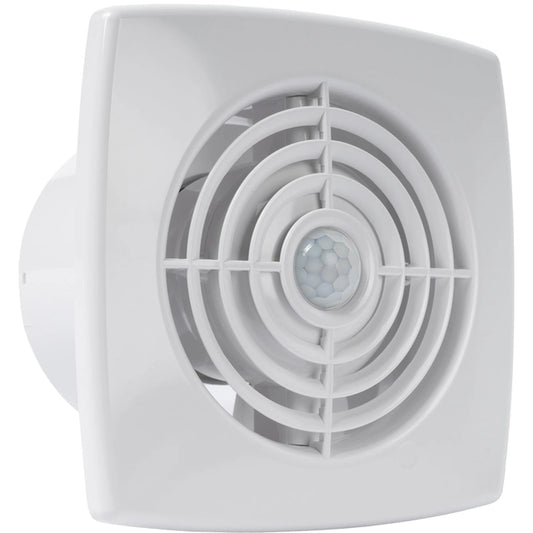 Ventilator Electric Baie Vent Systems 100mm cu Senzor de Miscare si Timer, silentios, montaj perete/tavan, eficient energetic