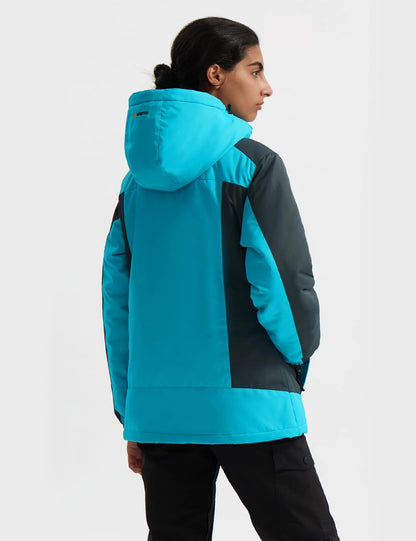 Geaca Ski Femei GEMYSE, Impermeabila si Windproof, Hardshell, Cu Gluga, Pentru Iarna, Drumetii si Ploaie