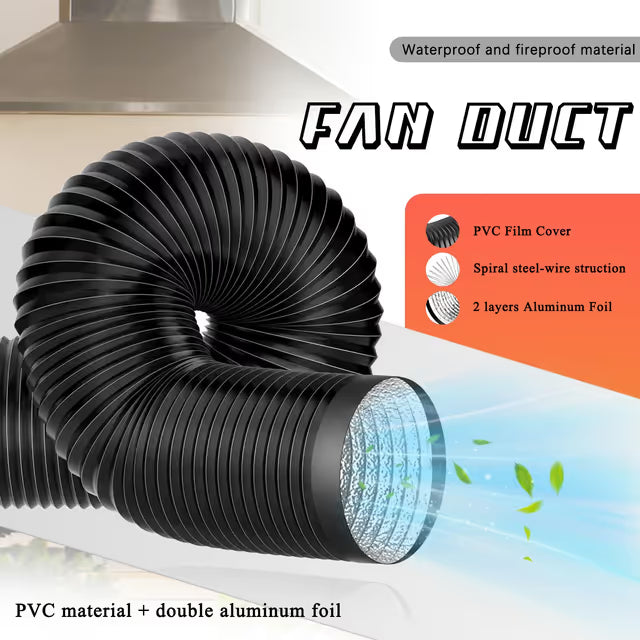 Aygrochy Ventilator de Conducta 100mm, 30W, 2800RPM, Silentios, Viteza Reglabila, 363 m³/h, IP44 – Racire, Uscare, Ventilare