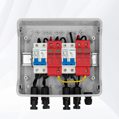 Cutie Fotovoltaica GTYORUS cu Protectie Supratensiune DC, Intrerupator Deconectare PV, 2 Stringuri, 500V, 40A